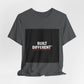Built Different T-Shirt — Bold Graphic Tee with Contrasting Black Box and Red Accent