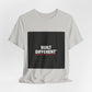 Built Different T-Shirt — Bold Graphic Tee with Contrasting Black Box and Red Accent