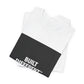 Built Different T-Shirt — Bold Graphic Tee with Contrasting Black Box and Red Accent