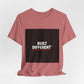 Built Different T-Shirt — Bold Graphic Tee with Contrasting Black Box and Red Accent