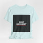 Built Different T-Shirt — Bold Graphic Tee with Contrasting Black Box and Red Accent